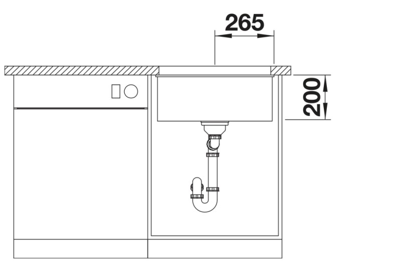 Evier 1 bassin Blanco 527075/** detail 3