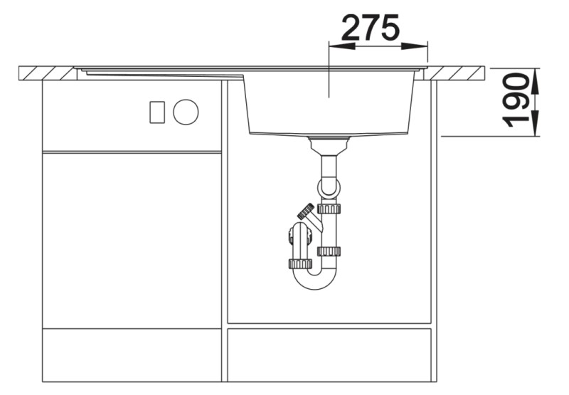 Evier 1 bassin Blanco 523908 detail 2