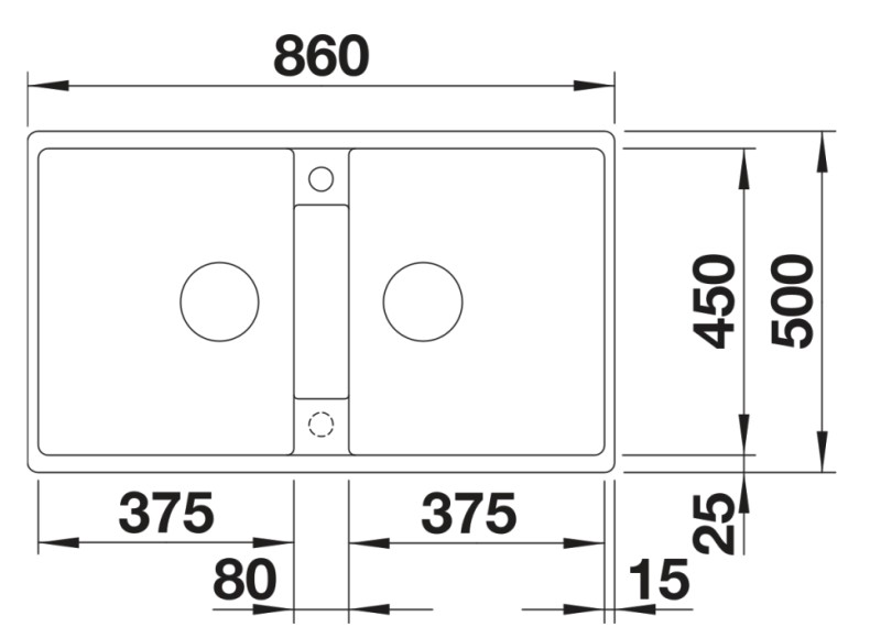 Dubbele spoelbak Blanco 527393 detail 1