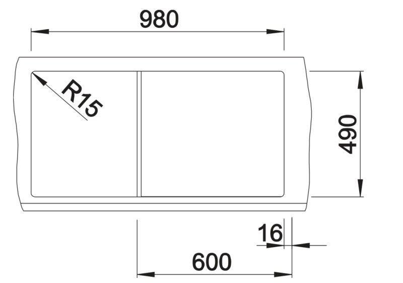 Evier 1 bassin Blanco 527370 detail 2