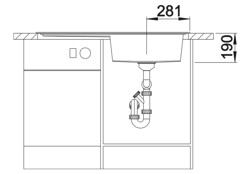 Evier 1 bassin Blanco 527370 detail 3