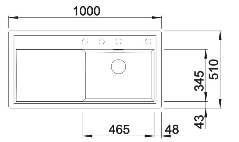 Evier 1 bassin Blanco 527372 detail 1