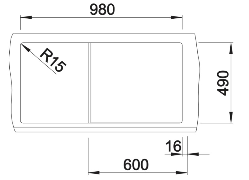 Evier 1 bassin Blanco 527372 detail 2
