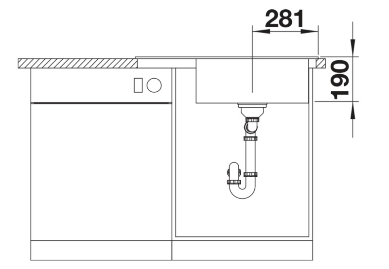 Evier 1 bassin Blanco 527368 detail 3
