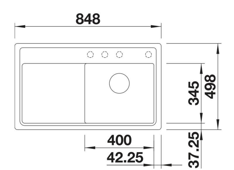 Evier 1 bassin Blanco 527363 detail 1