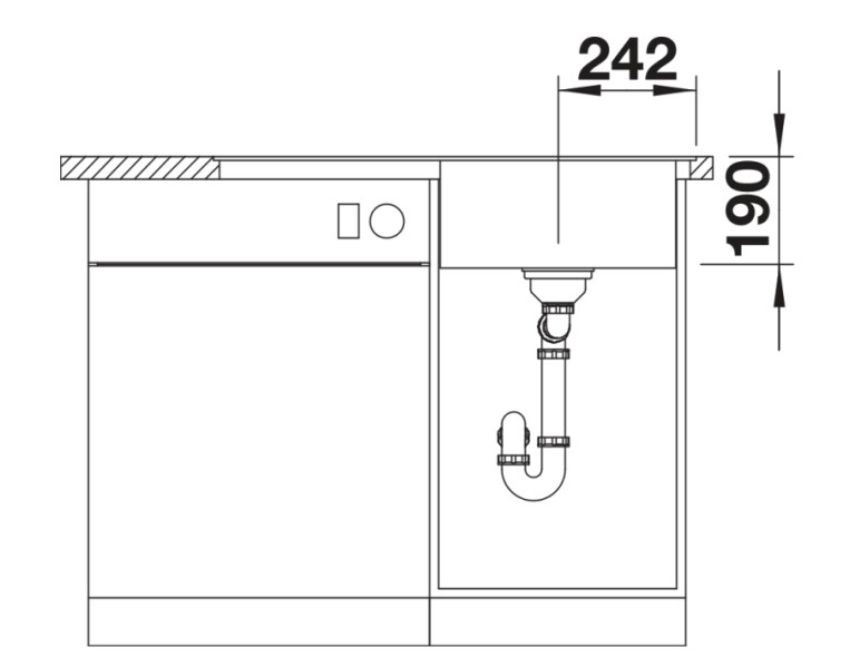 Evier 1 bassin Blanco 527363 detail 2