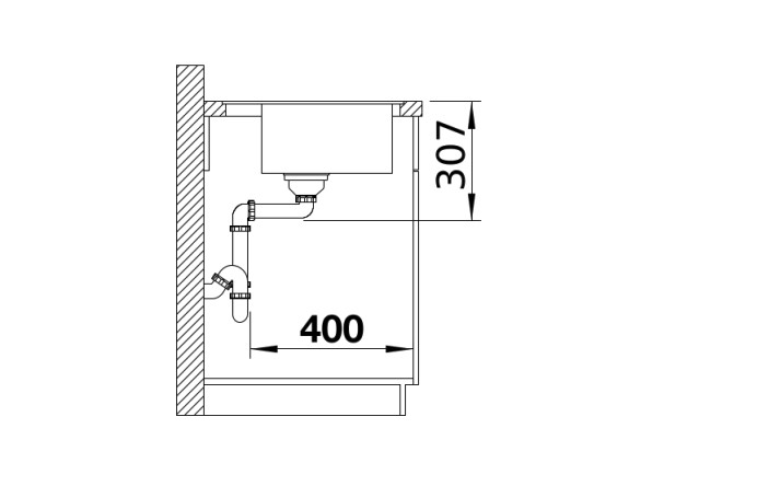 Evier 1 bassin Blanco 527363 detail 3