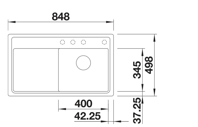 Evier 1 bassin Blanco 527362 detail 1
