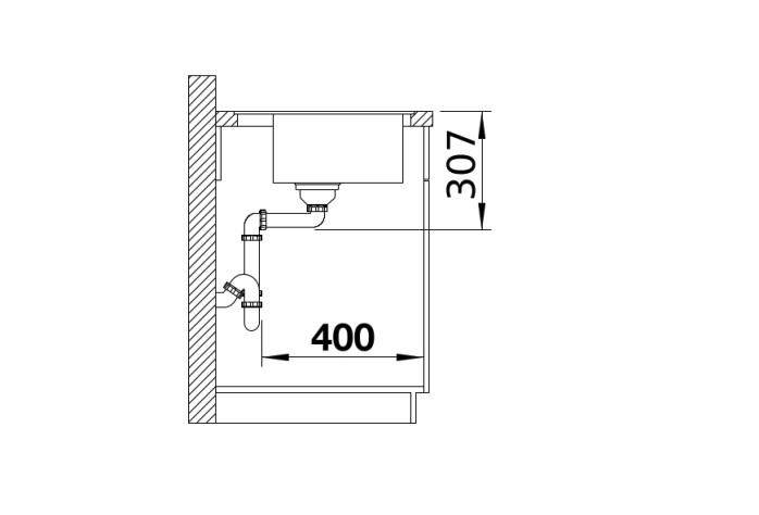 Evier 1 bassin Blanco 527362 detail 3