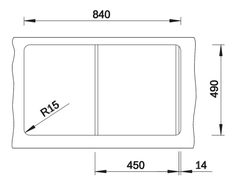 Enkele spoelbak Blanco 527361 detail 2