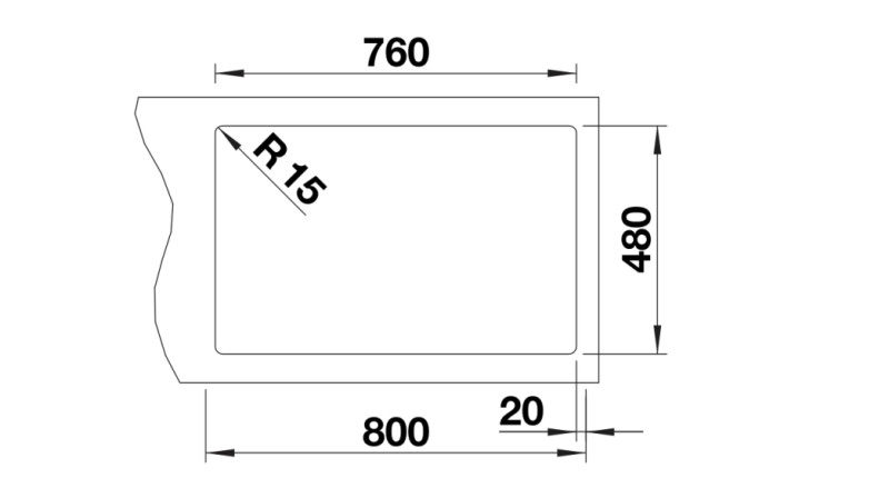 Evier 1 1/2 bassin Blanco 527272/** detail 2
