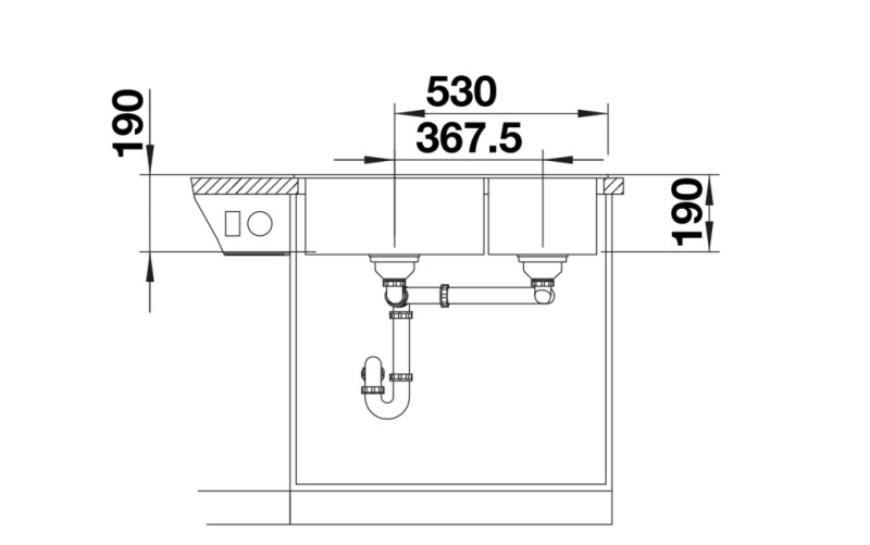 Evier 1 1/2 bassin Blanco 527272/** detail 3