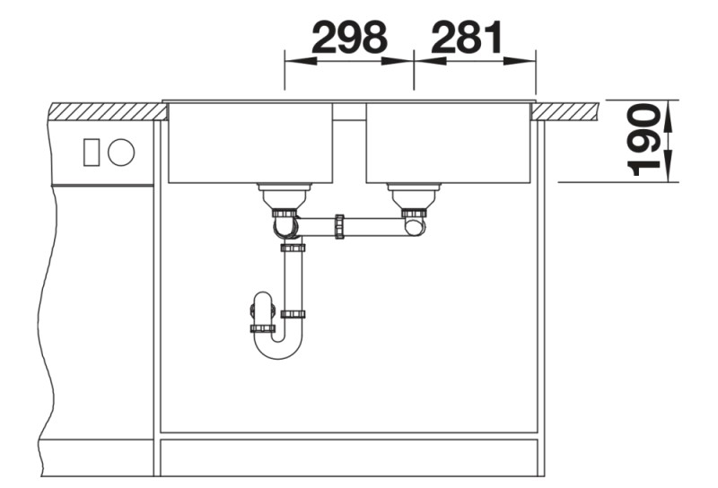 Evier 2 bassins Blanco 527210 detail 3