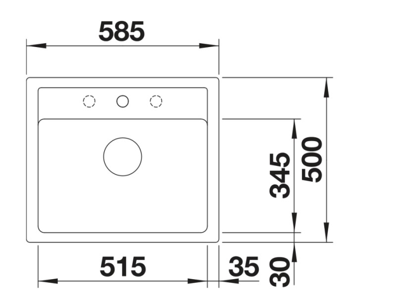Evier 1 bassin Blanco 527269/** detail 1