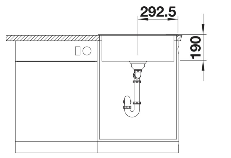 Evier 1 bassin Blanco 527269/** detail 3
