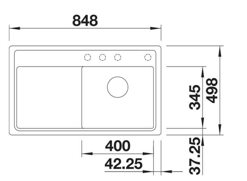 Evier 1 bassin Blanco 527179 detail 1