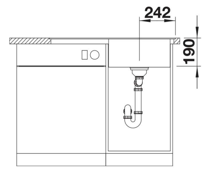 Evier 1 bassin Blanco 527179 detail 2
