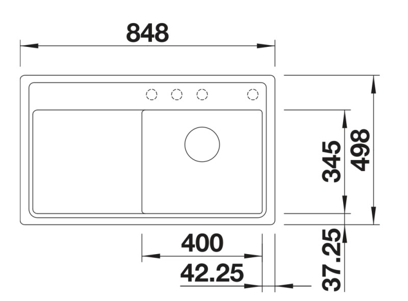 Evier 1 bassin Blanco 527180 detail 1