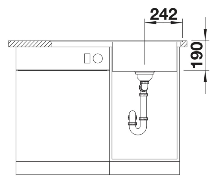 Evier 1 bassin Blanco 527180 detail 2
