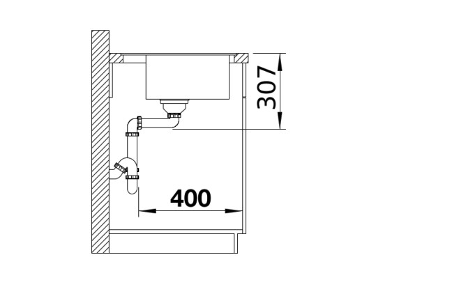 Evier 1 bassin Blanco 527180 detail 3