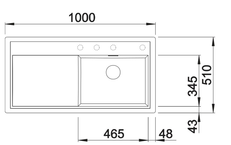 Evier 1 bassin Blanco 527189 detail 1