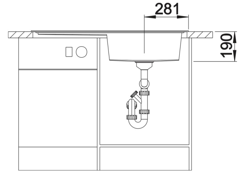 Evier 1 bassin Blanco 527189 detail 3