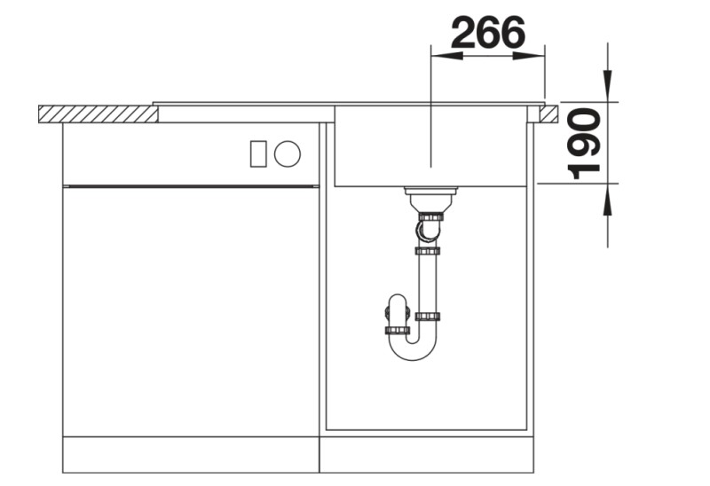 Evier 1 bassin Blanco 527182 detail 3