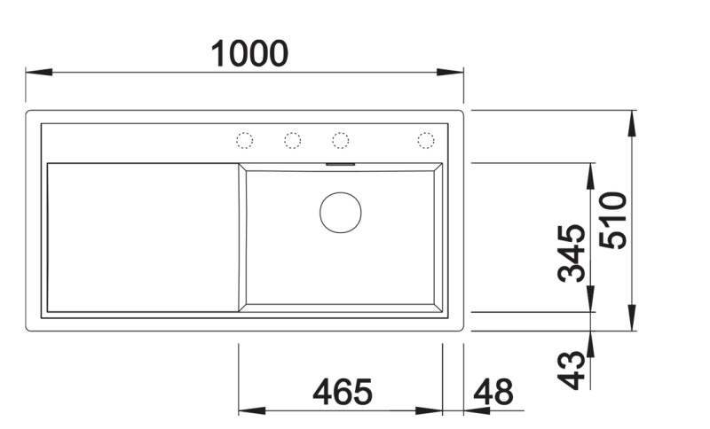 Evier 1 bassin Blanco 527187 detail 1