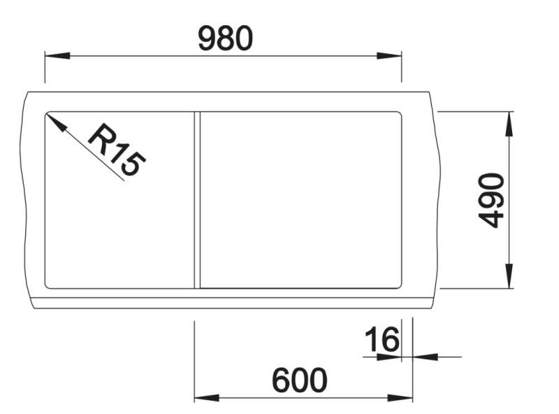 Evier 1 bassin Blanco 527187 detail 2