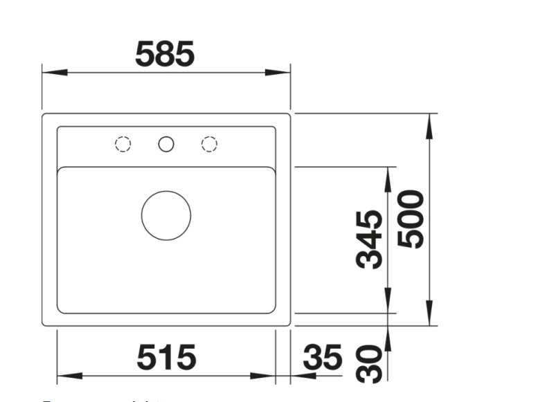 Evier 1 bassin Blanco 527086/** detail 1