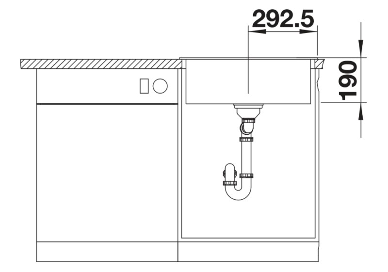 Enkele spoelbak Blanco 527086/** detail 3