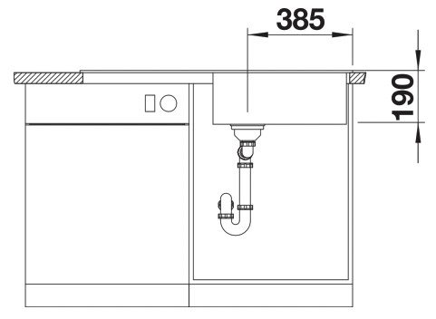 Evier 1 bassin Blanco 527400 detail 3