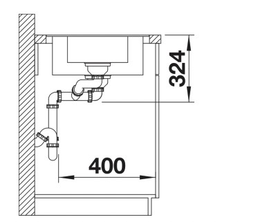 Enkele spoelbak Blanco 527301 detail 3