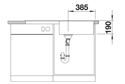 Enkele spoelbak Blanco 527399 detail 3