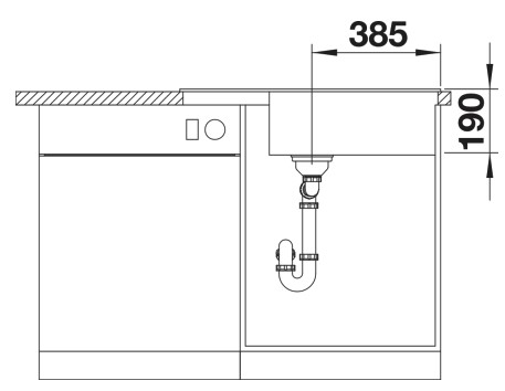 Evier 1 bassin Blanco 527397 detail 3
