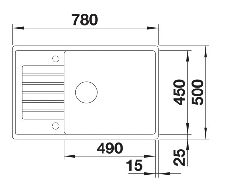 Evier 1 bassin Blanco 527396 detail 1