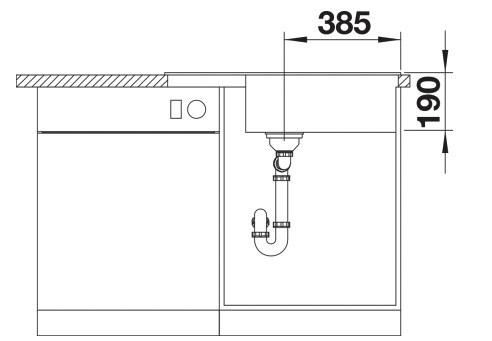 Evier 1 bassin Blanco 527396 detail 3