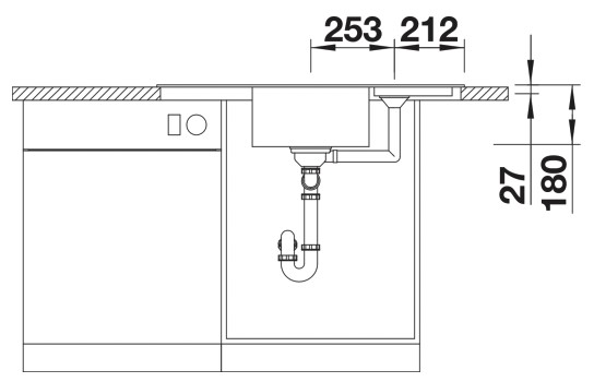 Evier d'angle Blanco 527395 detail 2