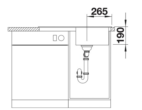 Evier 1 bassin Blanco 527332/** detail 3