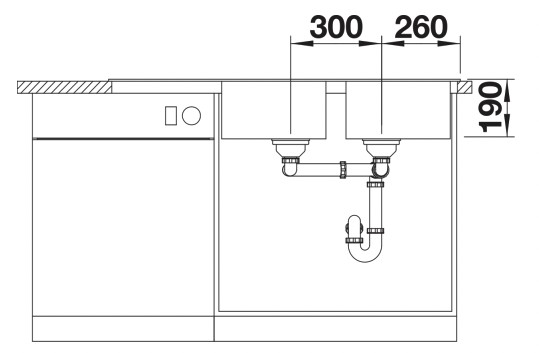 Dubbele spoelbak Blanco 527339/** detail 3