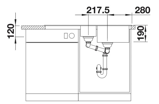 Evier 1 1/2 bassin Blanco 527337/** detail 3