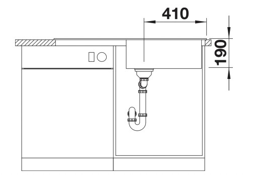 Evier 1 bassin Blanco 527341/** detail 3