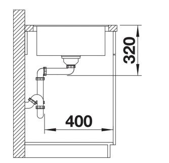 Evier 1 bassin Blanco 527308 detail 3