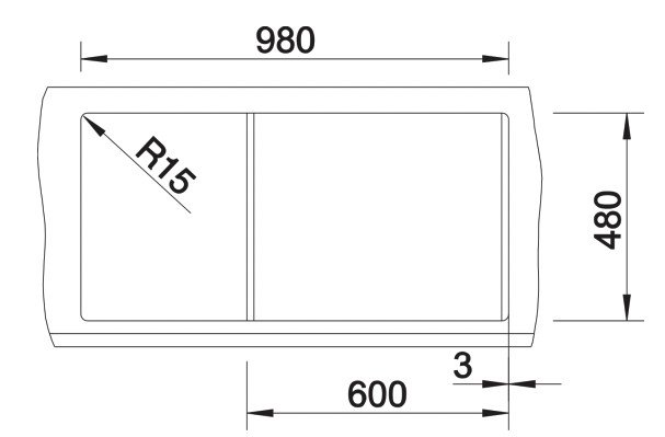 Evier 1 bassin Blanco 527307 detail 2