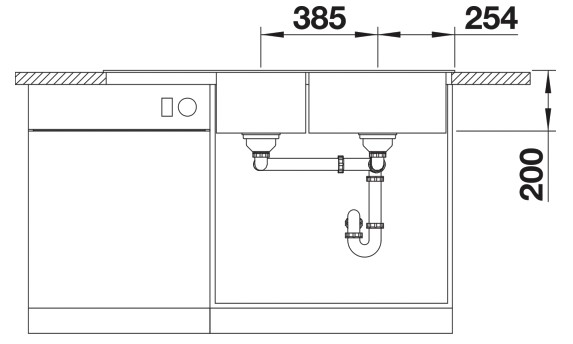 Evier 1 1/2 bassin Blanco 527315 detail 3