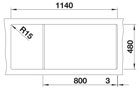 Evier 1 1/2 bassin Blanco 527314 detail 2
