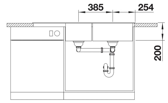 Evier 1 1/2 bassin Blanco 527314 detail 3