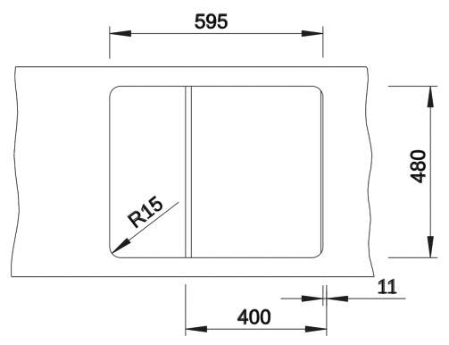 Evier 1 bassin Blanco 527378 detail 2