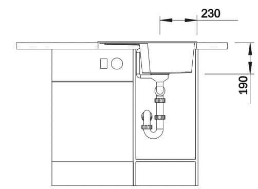 Evier 1 bassin Blanco 527378 detail 3