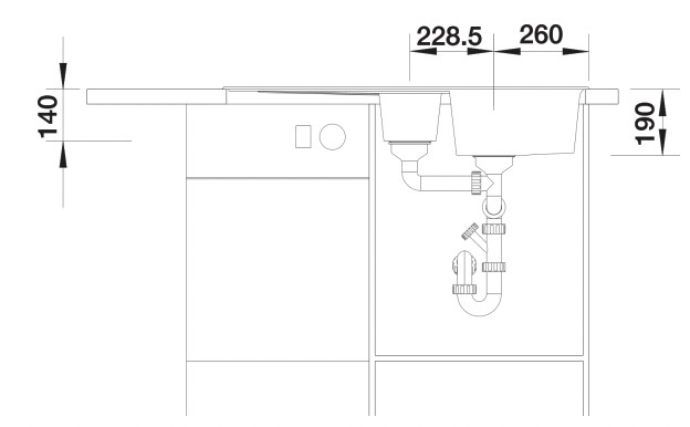 Evier 1 1/2 bassin Blanco 527389 detail 2